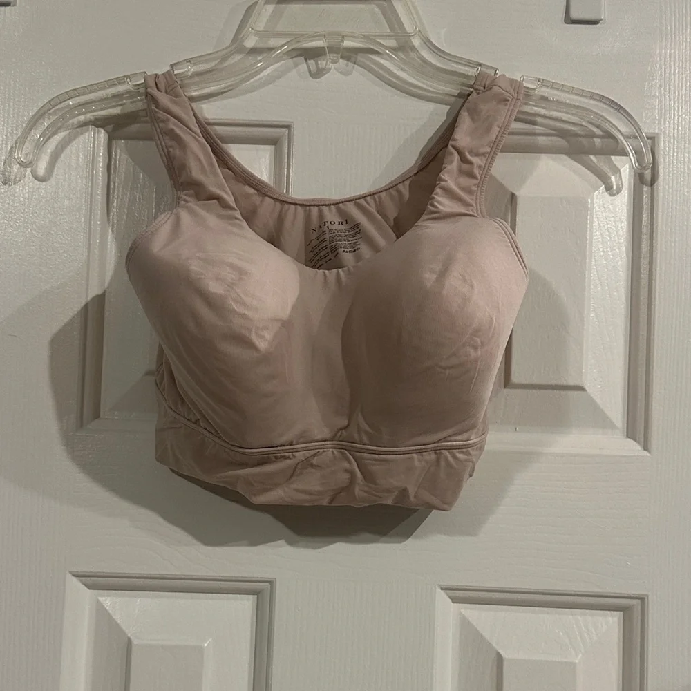 Natori Beige Nude Bliss Flex Wireless Contour Bralette Women’s Small Comfort - Picture 2 of 5